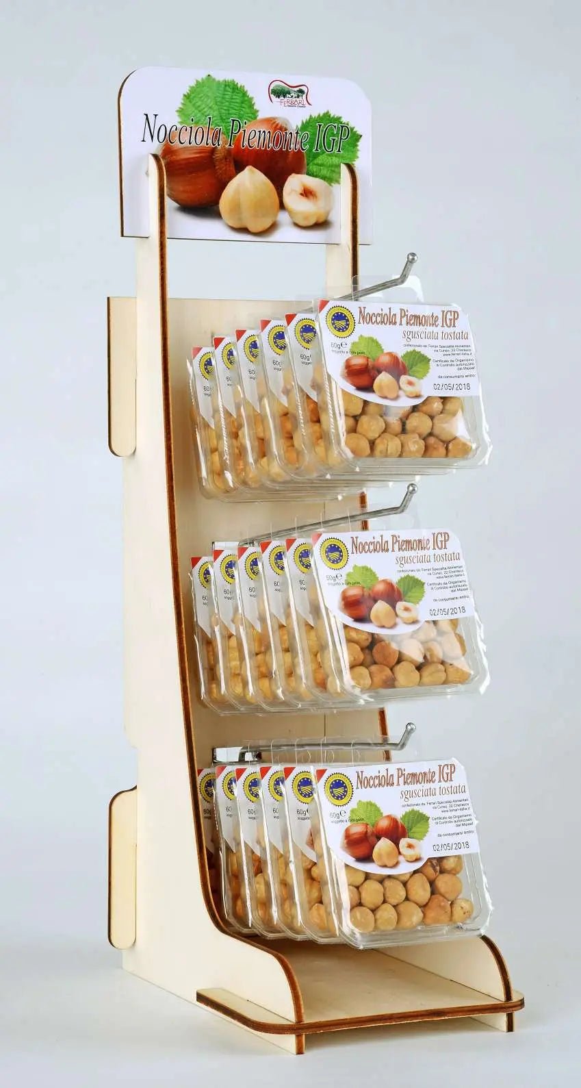 Nocciole Piemonte IGP sgusciate 18 pezzi - Espositore - Casa Ferrari